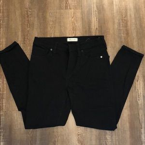 Madewell High Rise Black Skinny Jeans